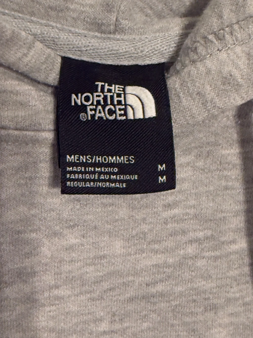 The North Face Men’s Heather Gray Pullover Hoodie with Navy Logo